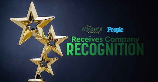 The Wonderful Company Named No. 3 in People's "Companies That Care" List; Lynda and Stewart Resnick Discuss