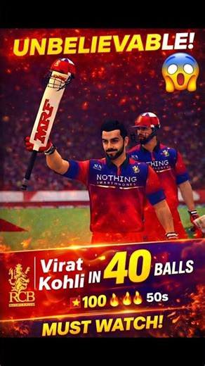 Kohli’s 100 in 40 Balls – This Was Insane 🤯🔥 #cricketshorts #realcricket20