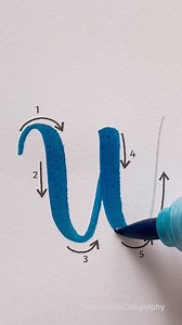 38K views · 1.4K reactions | Lettering Tutorial “w” . Material: I’m...
