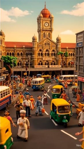 Animated Journey to Church Gate Station #churchgate #mumbai #short #ytshort