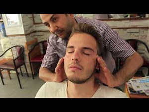 ASMR Turkish Barber Face,Head and Shoulder Massage with Threading 121 💆‍♂️👍💈
