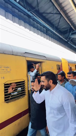 MAJID HUSSAIN on Instagram: "On the successful representation of #AIMIM special trains alloted from Hyderabad to Ajmer Shareef... AIMIM Nampally MLA Mohammed Majid Hussain Sahab flagged off the special train for 814th Urs-E-Mubarak Hazrat Khwaja Moinuddin Chishty Ajmer Shareef and met devotees at Hyderabad (Nampally Railway Station) #majidhussain #aimim #exploremore #reelsinstagram"