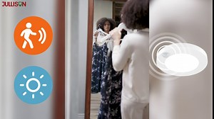 4 Inch Field Selectable 5CCT LED Motion Sensor Ceiling Light, 120V Wired Closet Light, 10 Watts, 600Lm, CRI80+, Non-dimmable, ETL Certified, Wet Location, Round/White, 1 Pack