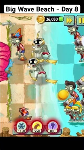 Plants vs Zombies 2 : Big Wave Beach - Day 8 #gamingvideos #pvz2 #games