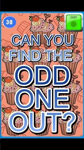 Can You Find The Odd One Out In Just 30s?🧁 - 🟢 Easy Challenge 🟢 - 🔍 Odd One Out! 🔍