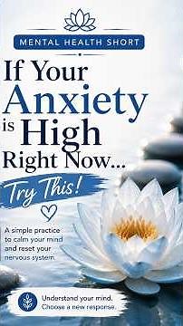 If your anxiety is high right now, try this!