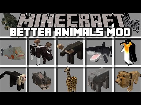 Minecraft BETTER ANIMAL PLUS MOD / FIGHT OFF DANGEROUS ANIMALS and BREED THEM !! Minecraft Mods