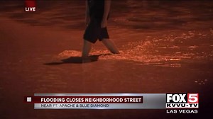 32K views · 255 reactions | WOW: Waist-high flooding hitting a Mountain's Edge neighborhood tonight. Where is it coming from? Chris Red Reports is out live at the scene. More: https://bit.ly/2yyR7Fb | FOX5 Las Vegas | Facebook
