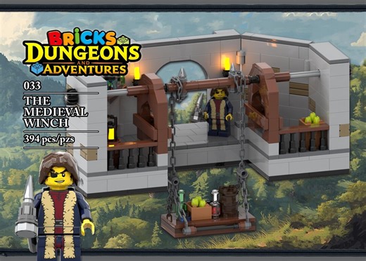 LEGO® Castle, the Medieval Winch, Minifigure Warehouse Keeper, Bricks Dungeons and Adventures Instructions (PDF) - Etsy