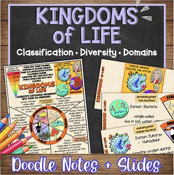 Kingdoms of Life Doodle Notes & Quiz   PP | NGSS Classification & Taxonomy