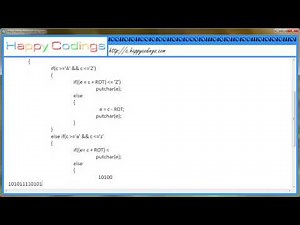 Program Implementing the rot13 algorithm c code example
