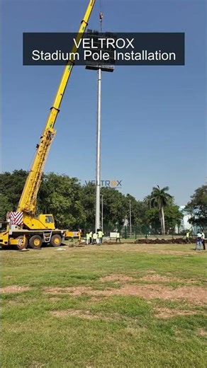Stadium pole installation process
