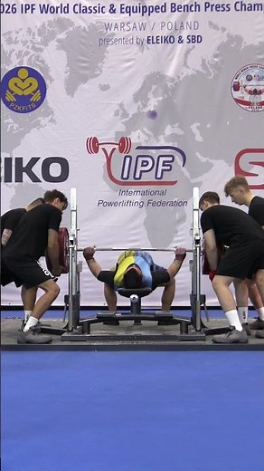 World Record Bench Press Equipped with 362.5 kg by Kostiantyn Musiienko UKR in 93kg class