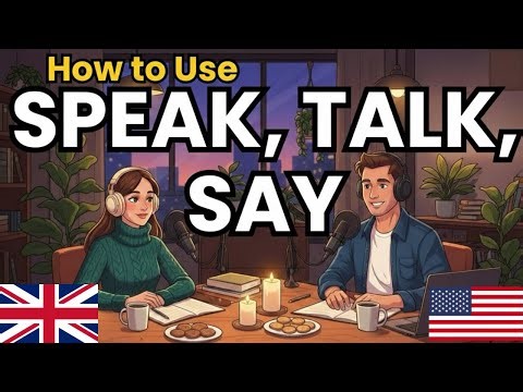 Learn English with Real Conversations Podcast | How to use Speak, Talk, Say in Real English