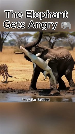 The Elephant Gets Angry 😳🐘 #animals #shorts