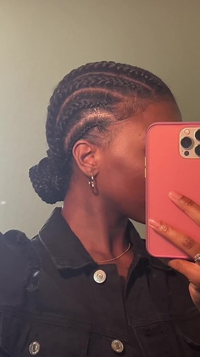 Beautiful Straight Back Braids Tutorial on Natural Hair