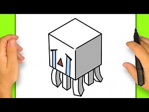 How to Draw a Ghast from Minecraft | Step by Step Simple and Easy