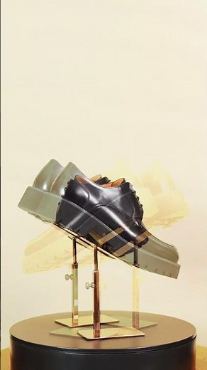 Black Derby Chunky Sole brings power and polish to every step.