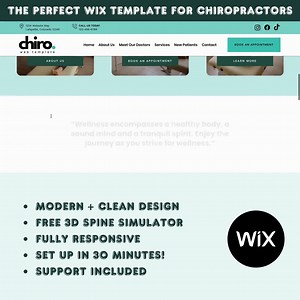 Chiropractor Wix Website Template - Etsy
