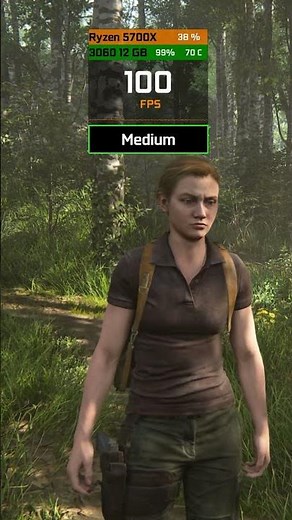 TLOU2 Remastered vs RTX 3060 12 GB - 1080p - DLSS: Quality