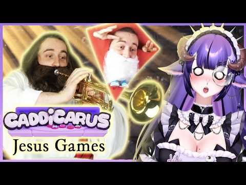 VTuber reacts to The Unholy World of Jesus Games - Caddicarus