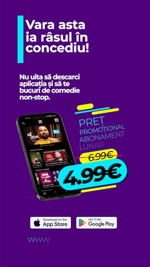 7.4K views |  Îți place stand-up-ul? Ține-te bine: vin specialuri noi, episoade fresh din cele mai tari emisiuni și prima ediție a Cupei Comedy Box.  Totul, direct pe comedybox.ro. În curând. Luna asta, doar 4,99€. | ComedyBox.ro | Facebook
