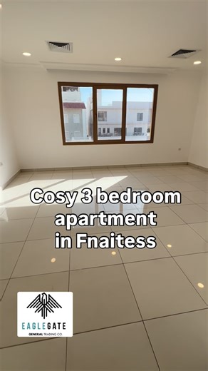 EagleGate Real Estate Kuwait on Instagram: "A great 3 bedroom apartment with a large open plan kitchen located in Fnaitees - 3 bedrooms (1 master bedroom and 2 bedrooms with a shared bathroom)(master bedroom has built in wardrobes) - 2 bathrooms total - 1 living room - 1 spacious open plan kitchen - 1 guest toilet - 1 laundry designated area - 1 maids room with own bathroom 2 car shaded parking 1 months rent required as security deposit Price: 500KD If interested or you have any inquiries, pleas