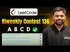A-D Leetcode Biweekly Contest 136 Editorials | Time Taken to Mark All Nodes | Abhinav Awasthi