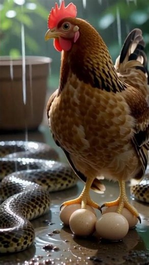 The Hen and the Silent Python #hen #python #viral