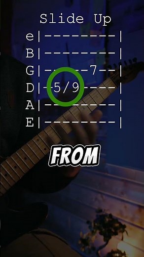 How to read guitar tabs - The Slash For Slide #guitarlesson #guitar #guitartutorial #guitartabs