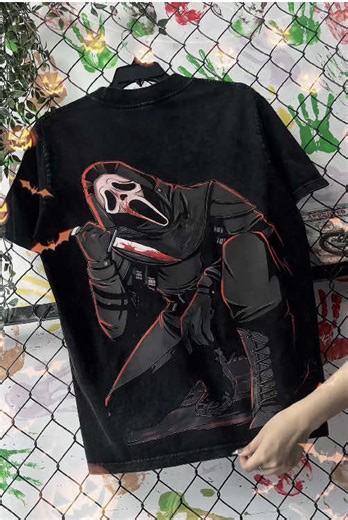 Don’t just play the game — wear the fear. Get your Ghost Face fit now. #dbdghostface #deadbydaylight #ghostface #dbdkiller #dbdmerch