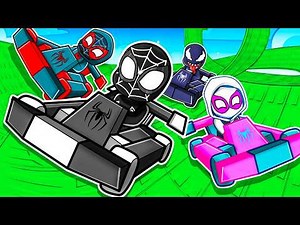 I Became SYMBIOTE SPIDERMAN in Roblox Ride a Cart Down a Slide!