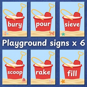 Playground Sand Activity Signs: School Nursery PTA Visuals (canva Editable, Digital Download) - Etsy Canada
