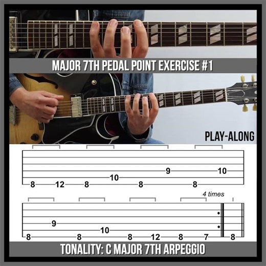 Pedal Point Exercise - Major 7th Arpeggio #1