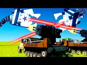 Flak Battery Shoots Down Aliens - Brick Rigs Best Workshop Creations Lego Game