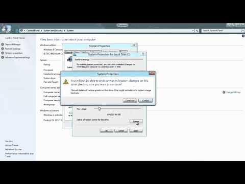 How to enable system protection and create a restore point in windows 8