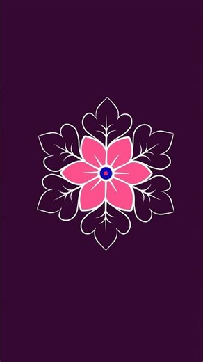 Beautiful Flower Rangoli with Colours 🌸🎨 | Easy Colorful Design Step by Step #shorts