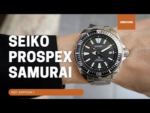 UNBOXING SEIKO PROSPEX SAMURAI DIVER SRPF03K1