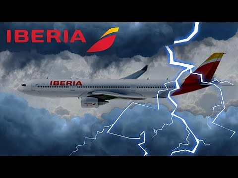 ✈️ DESPEGUE en TORMENTA [Flota de IBERIA] en Madrid Barajas Airbus A330 A350 A321 A319 ✈️