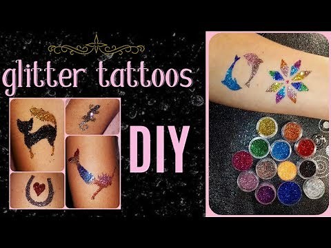 Glitter Tattoo tutorial/how to apply Glitter tattoos/DIY how to do glitter tattoos for parties