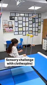 42 reactions · 3 comments | Clothespin activity on a therapy swing is...
