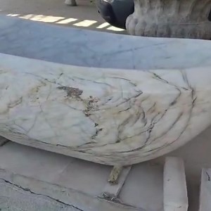 Calacatta Viola Marble Bathtub – Handmade Custom Natural Stone Freestanding Tub for Bathroom - Etsy