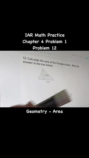 IAR Math Practice Chapter 4 Lesson 1 Problem 12. Geometry - Area. #fbreels #trendingreels #mathematics #subscribe #teaching | Patty Hosmer