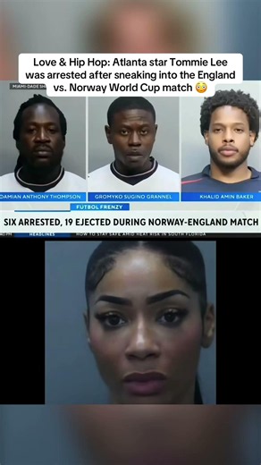Tommie Lee was arrested after sneaking into the England vs. Norway World Cup match. #englandvsnorway