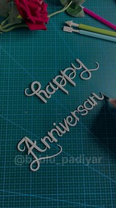 Happy anniversary fondant cursive letter without mold Fondant cakes #happyanniversary #cake #fondantletter | Chef Bablu Padiyar