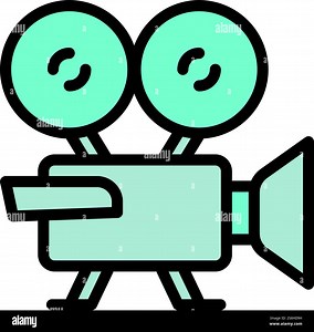 Movie camera icon. Outline Movie camera vector icon for web design isolated on white background. Movie camera icon, outline style Stock Vector Image & Art - Alamy