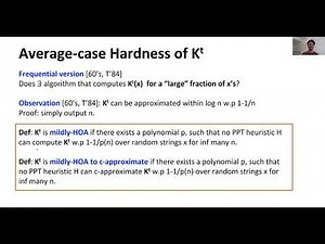 Yanyi Liu: On One-way Functions and Kolmogorov Complexity