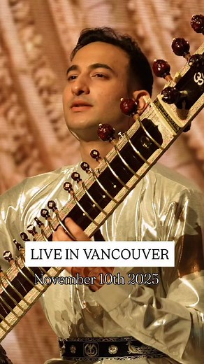 Rishab Sharma live in Vancouver today! Sitar for Mental Health By Rishab Rikhiram Sharma North America Tour 2025 📅 10th November 📍 Queen Elizabeth Theatre, Vancouver Link in bio for the tickets! 🎟️ Use code SFMH20 | Rishab Rikhiram Sharma