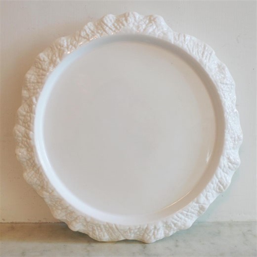 Vintage Spode Cabbage White Plateau Dish, Copeland China England, Leaves, White Ceramic Pedestal, Cake Stand, Platter, Rare - Etsy
