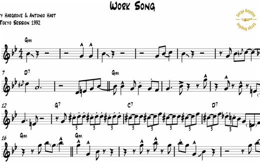 Roy Hargrove Work Song Trumpet Solo Transcription